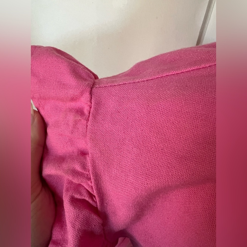Petal & Pup Woman’s Light Pink Linen Blend Airy Tiered Summer Spring Dress 6 - Picture 7 of 11